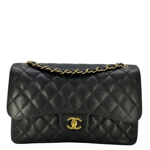Chanel Quilted Caviar Jumbo Classic Double Flap Bag - Picture 1 of 11